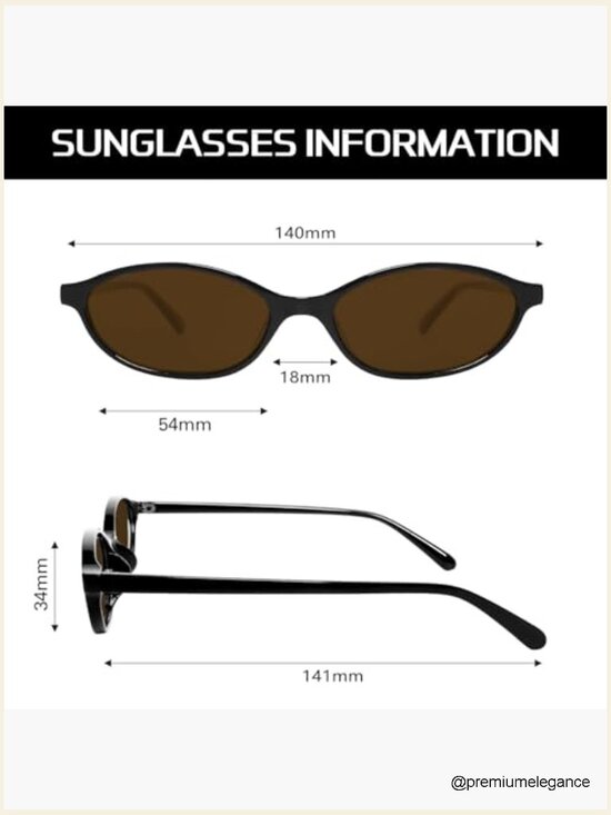 Retro Oval Cat Eye Sunglasses 90s Style UV Protection main image 4